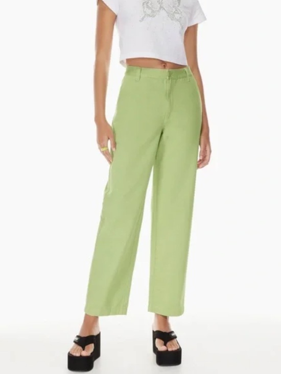 Sunday Best Pants - Aritzia Sunday Best Green Wide Leg Pants Size 4